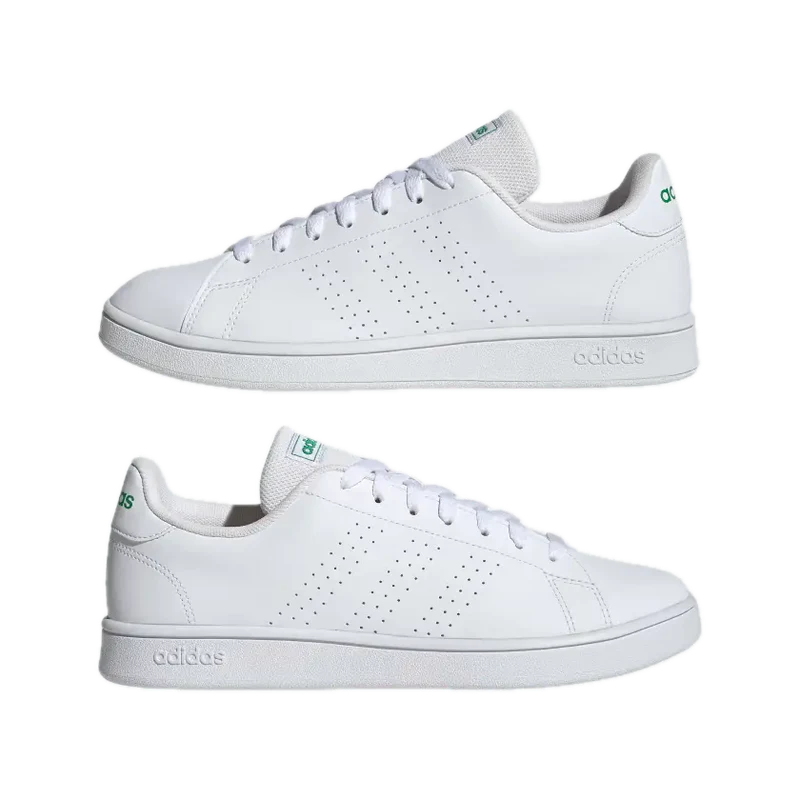 Tenis Adidas Advantage Base Court Blanco con Verde