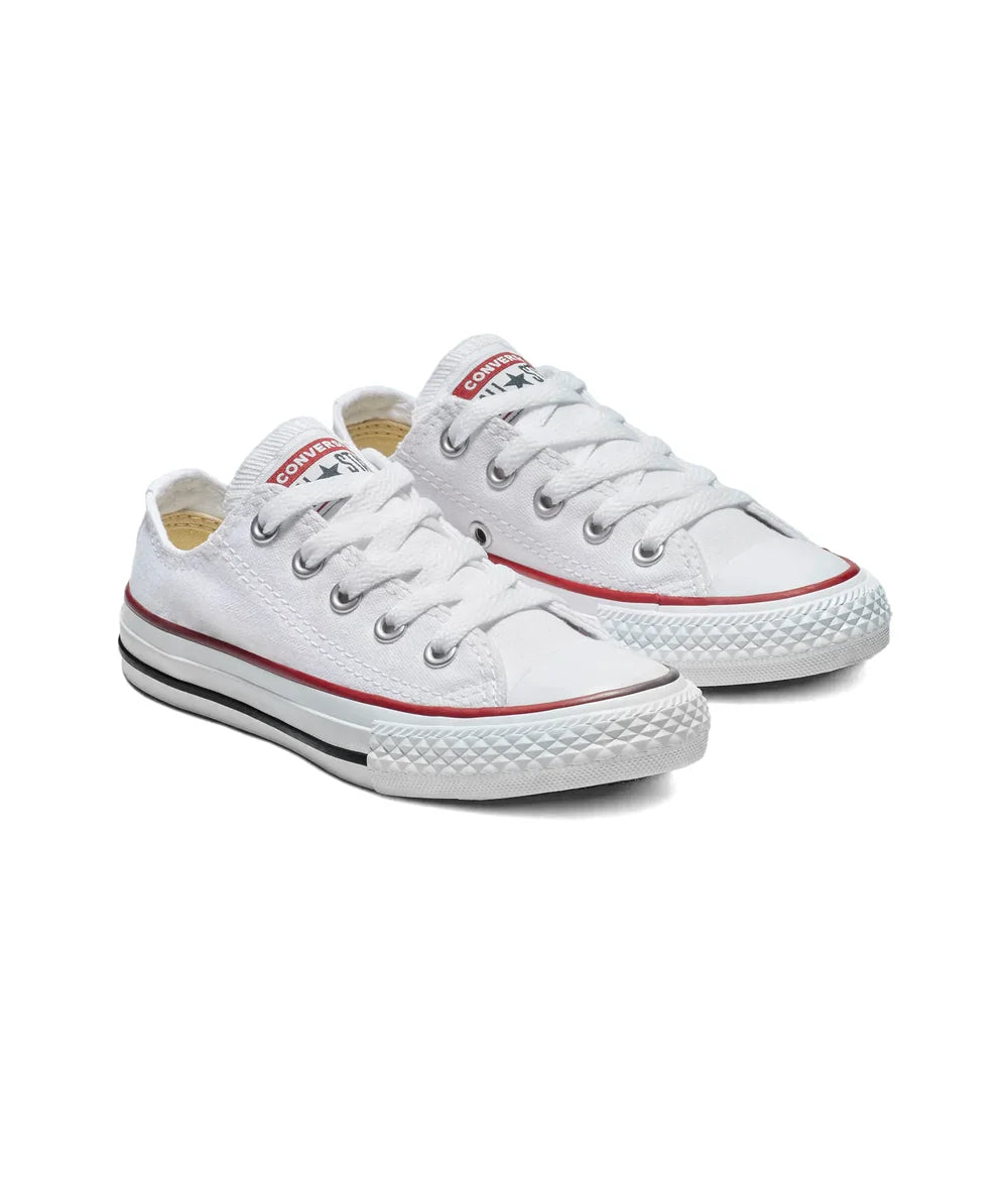 Tenis Converse Chuck Taylor Clásico en Choclo de Lona Blanco Niños